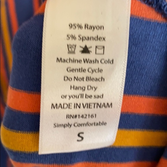 NWT LuLaRoe Julia Dress Multicolor Stripes Size S - Picture 5 of 6